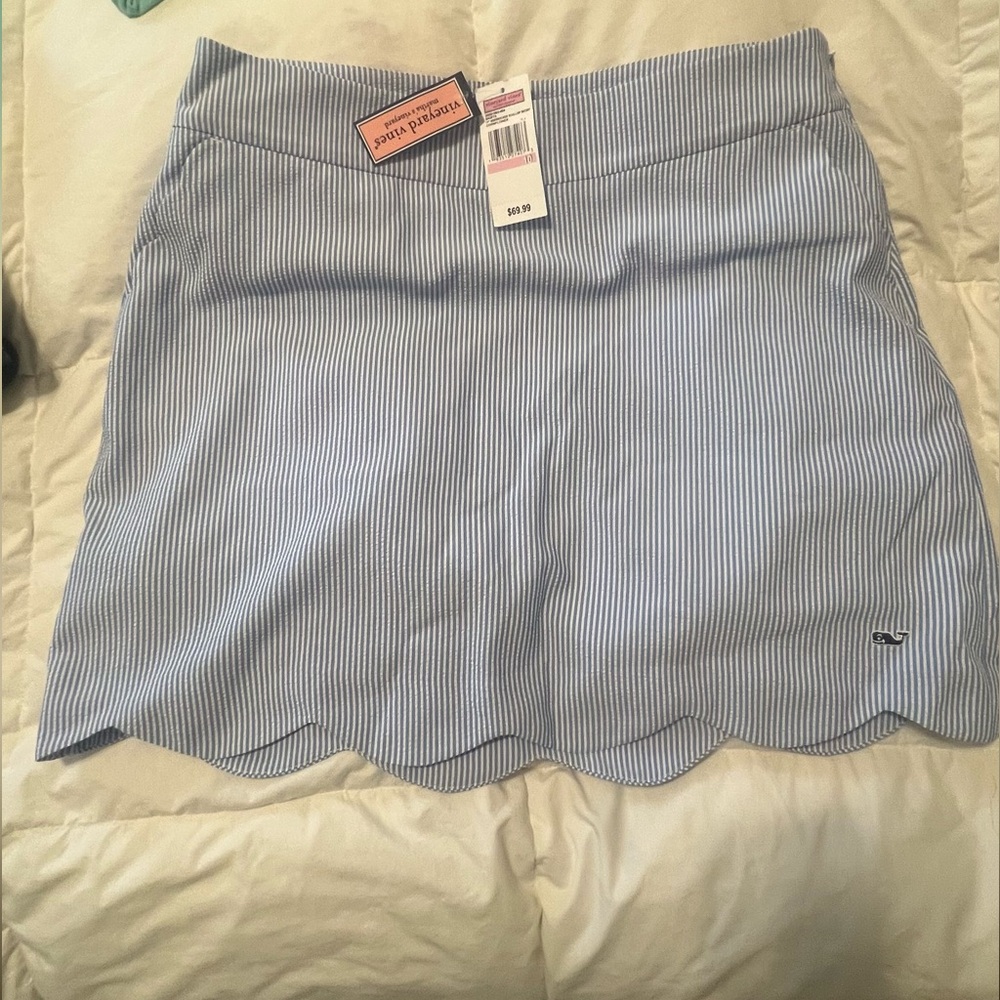 Vineyard Vines Seersucker Scalloped Edge Skort
